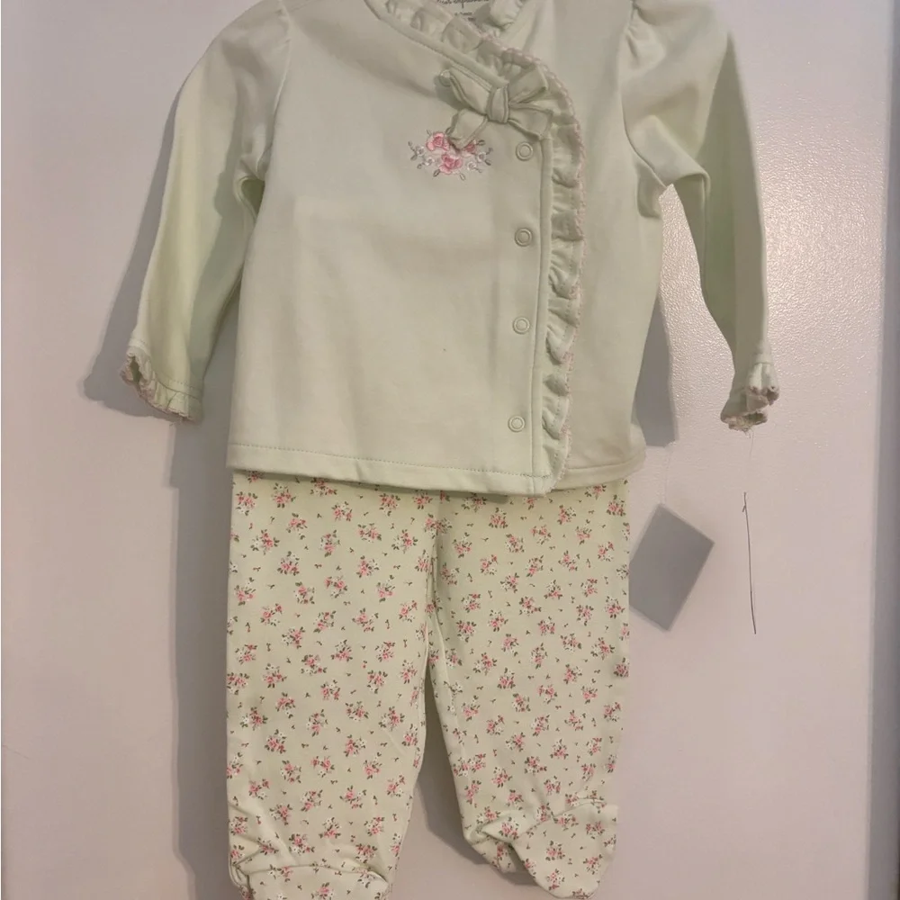 First Impressions Mint Floral 2 pice Set
